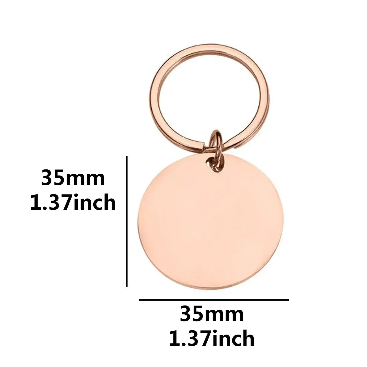 Dog Tag – Permanent Engraving For Legibility + Stainless Steel Quick Release Attachment, 35mm round stainless steel engraved pet ID tag