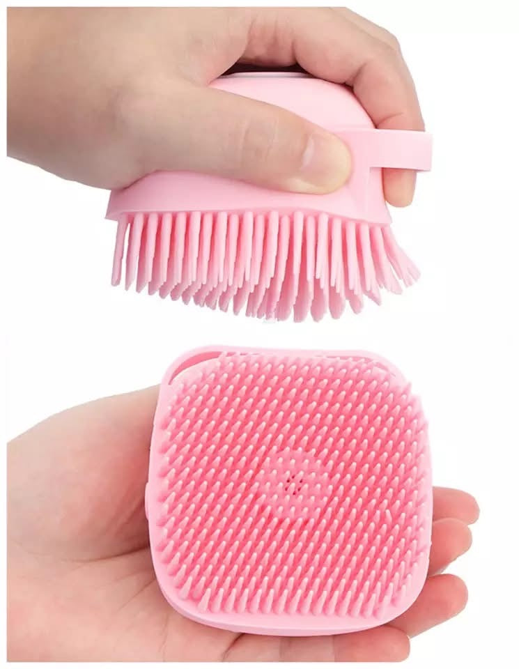 Pet Bath Brush For Dogs And Cats - Gentle Cleanse + Silicone Massage Bristles For All Coats by Inovia Store