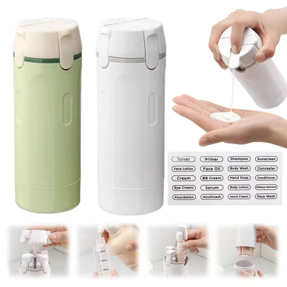 4 In 1 Travel Refillable Leak Proof Bottle Set 30ml compact leak‑proof 30ml pumps for shampoo lotion sunscreen travel family use