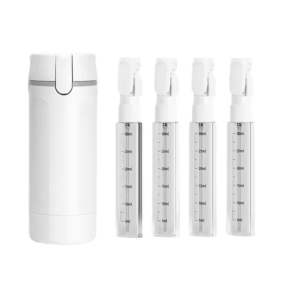 4 In 1 Travel Refillable Leak Proof Bottle Set 30ml compact leak‑proof 4x30ml bottles with travel case for shampoo lotion sunscreen