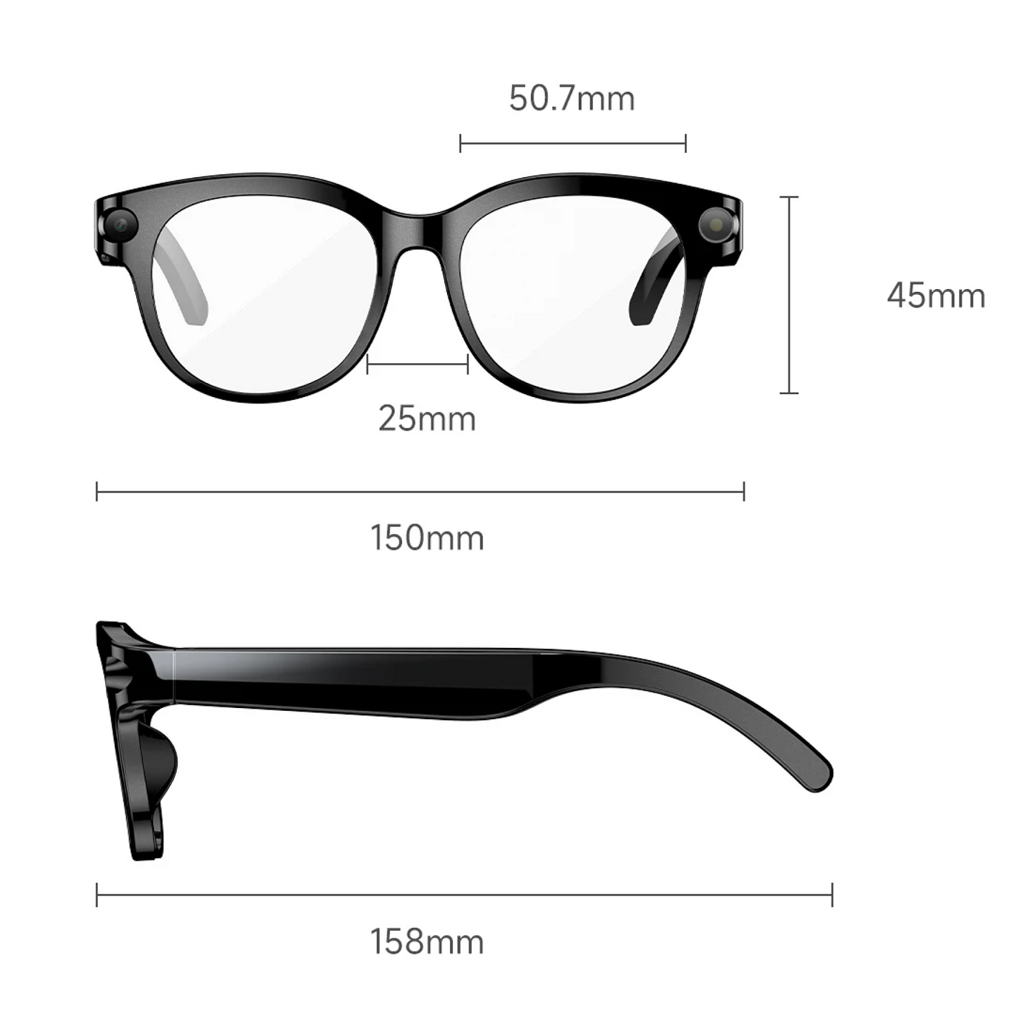 AI Smart Glasses – 200W HD Camera, 1080P Video & Voice Assistant