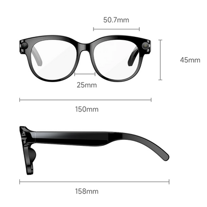AI Smart Glasses – 200W HD Camera, 1080P Video & Voice Assistant