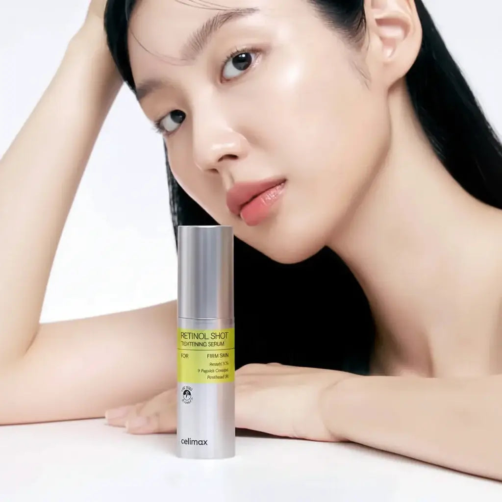 Korean retinol tightening serum by Cellmax for radiant and hydrated skin with anti-aging benefits.