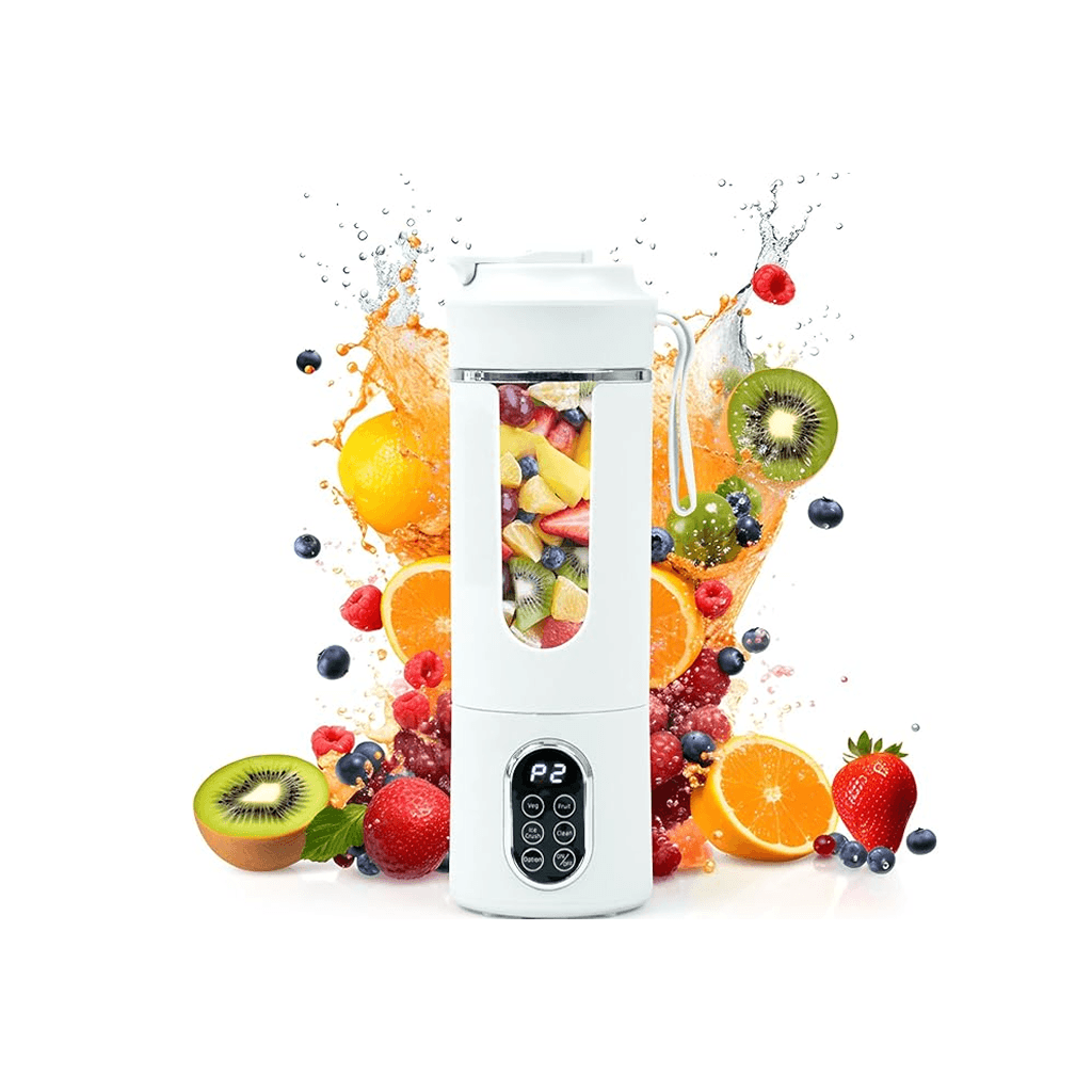 usb rechargeable juicer cup - Effortless Blending Anywhere with fruits and splashes around