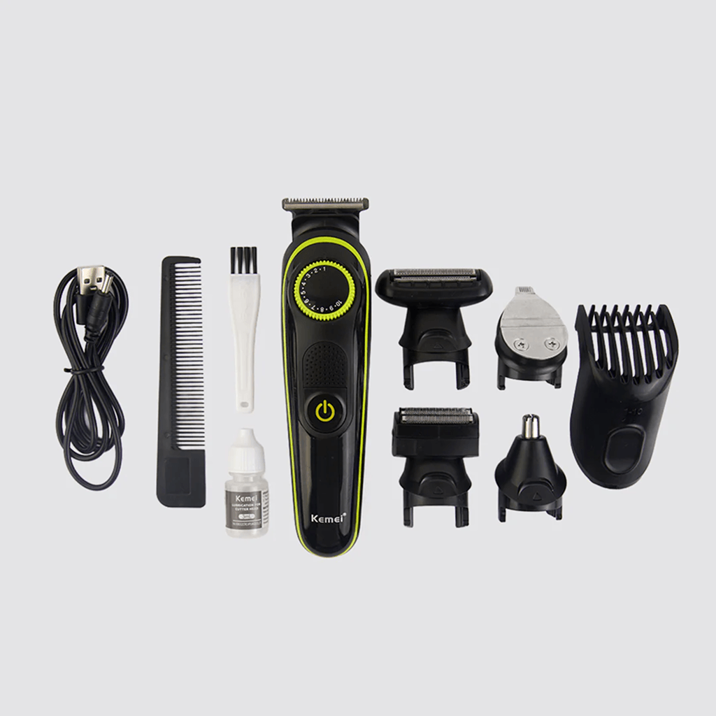 Kemei KM-696 Hair Trimmer – 6-in-1 Grooming Tool for Men by Inovia Store