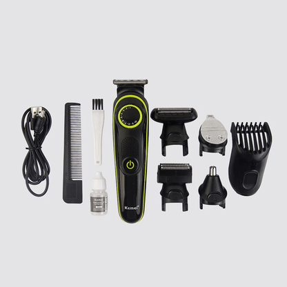 Kemei KM-696 Hair Trimmer – 6-in-1 Grooming Tool for Men by Inovia Store