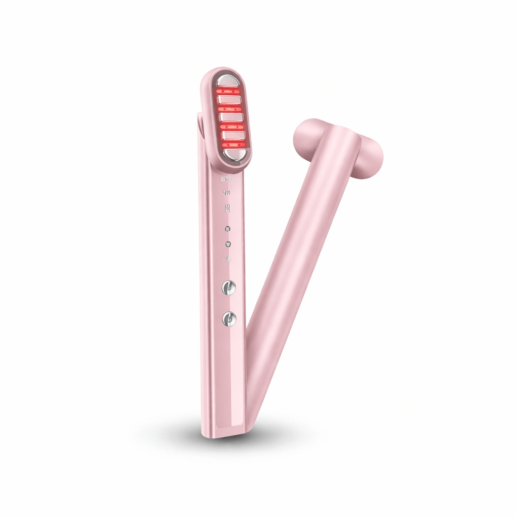 Red Light Therapy Wand for Face & Anti-Aging Device in a sleek pink design for personalized skincare.