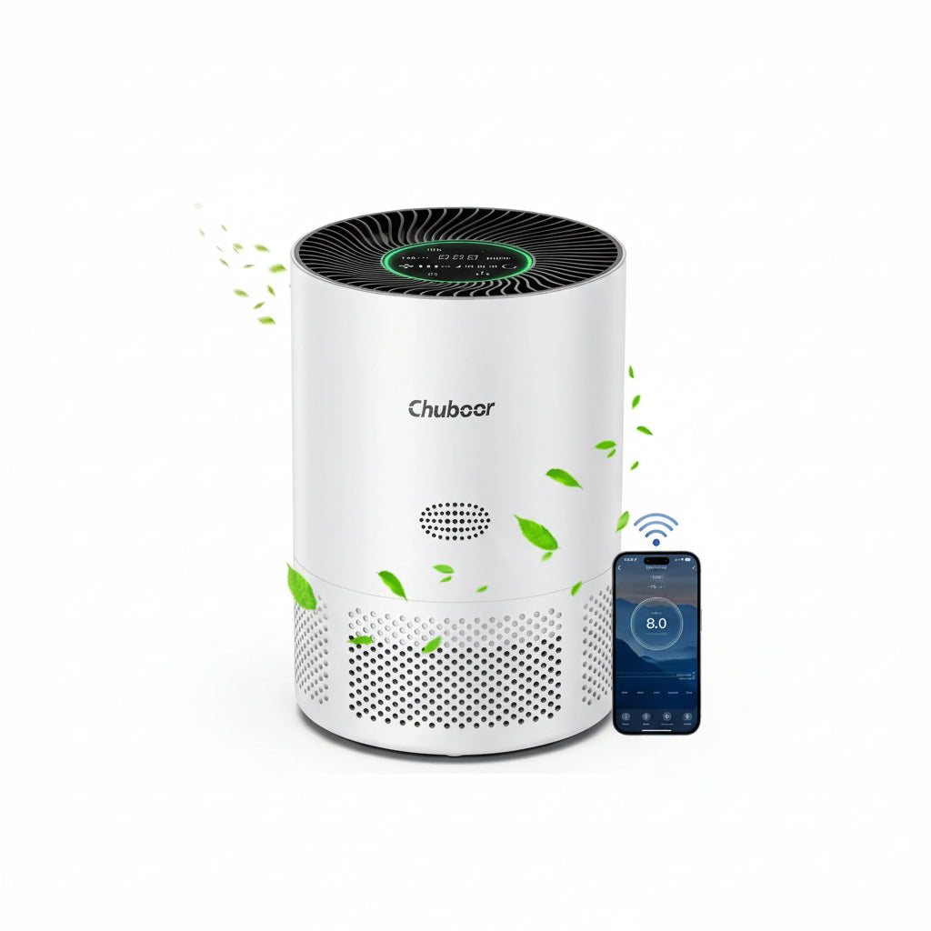 Chuboor PJ01 Compact HEPA Air Purifier for allergies and pets, best compact air purifier for up to 360 ft².