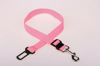 Dog Car Harness – Calm, Secure Rides On Every Trip For Safer, Stress-Free Travel + Quick-Release Clip pink adjustable nylon tether with quick-release clip
