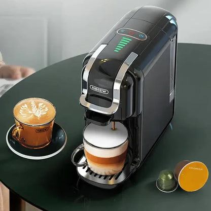 Fresh Coffee in Seconds – Nespresso & Dolce Gusto Compatible: HiBREW 5‑in‑1 compact capsule coffee machine brewing espresso and latte