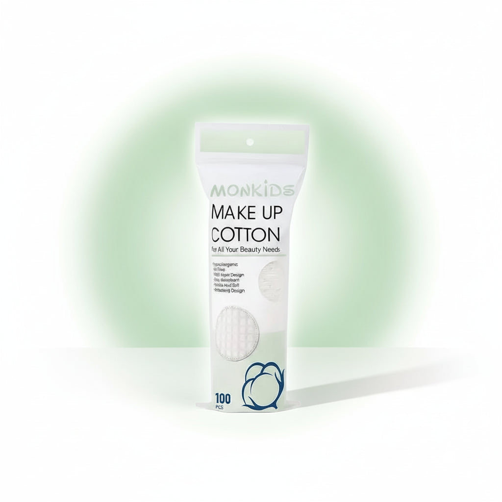 Dual-Sided  Gentle Makeup Removal Cotton Pads soft round dual-texture cotton pads for makeup removal and toner application