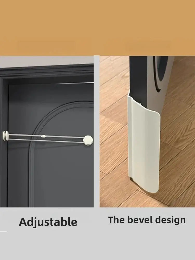 Pet Door – Independent Pet Access For Cats And Dogs In Any Room + Adhesive Mount showing adjustable elastic rope and beveled removable Velcro door
