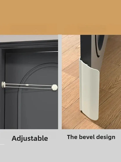 Pet Door – Independent Pet Access For Cats And Dogs In Any Room + Adhesive Mount showing adjustable elastic rope and beveled removable Velcro door