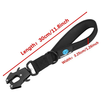 Dog Traffic Lead – Close Control + Padded Neoprene Handle, 30cm short padded nylon lead with quick-release clip