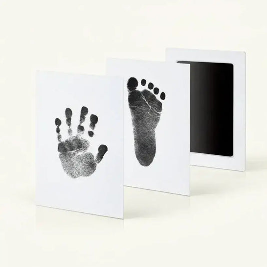 Baby Inkless Handprint Kit for Keepsakes – Mess-Free Prints + No-Touch Inkless Printing showing baby handprint and footprint cards, mess-free keepsake