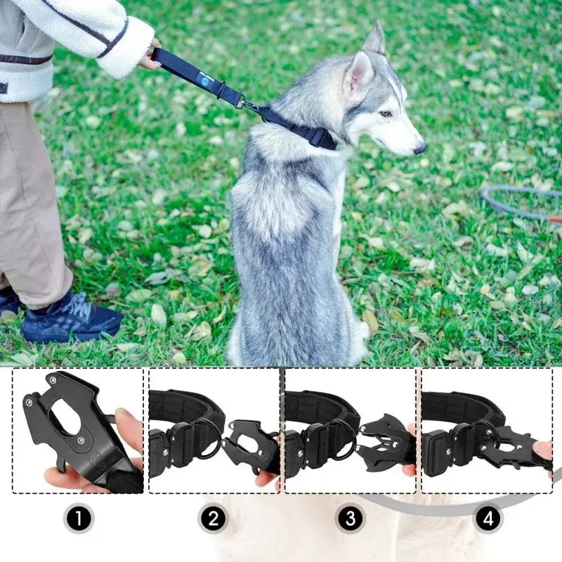 Dog Traffic Lead – Close Control + Padded Neoprene Handle short 30cm padded neoprene handle leash for close control in cars and busy streets