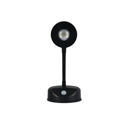 Motion sensor night light, black USB LED wall lamp, ideal for bedroom and kitchen with intelligent sensing.