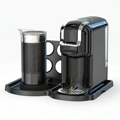 Fresh Coffee in Seconds – Nespresso & Dolce Gusto Compatible HiBREW 5‑in‑1 compact black capsule and ground coffee machine