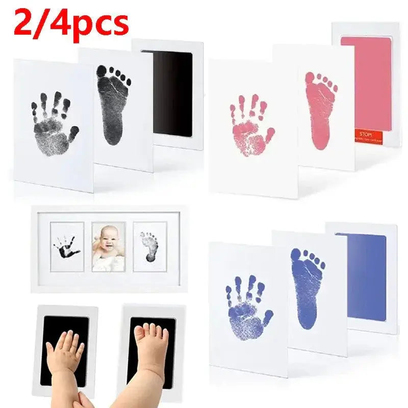 Baby Inkless Handprint Kit for Keepsakes – Mess-Free Prints + No-Touch Inkless Printing showing baby hand and foot inkless keepsake cards