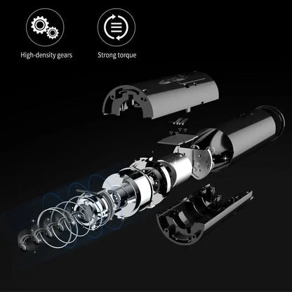 Electric wine opener set components showcasing high-density gears and strong torque for quick bottle opening.