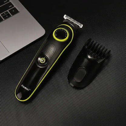 Kemei Hair Trimmer Professional Electric Nose Trimmer Rechargeable Shaver 6 in 1 Multifunctional LED Hair Trimmer for Men KM-696 by Inovia Store