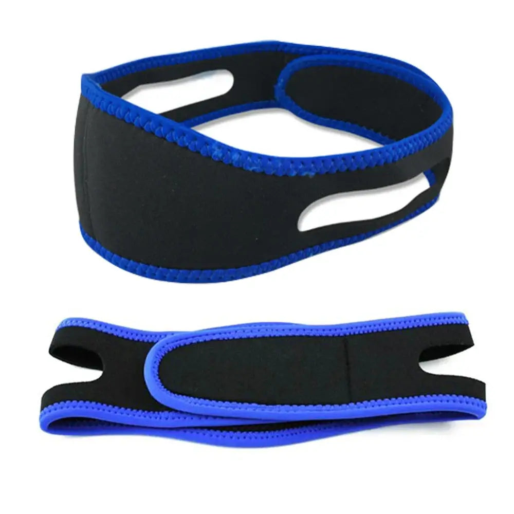 Face Slimming Bandage – Sculpt a Youthful V-Line Contour + Reusable Skin-Friendly One-Piece Strap black & blue adjustable chin lifter
