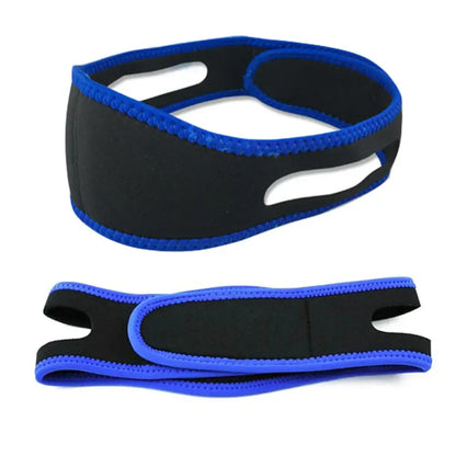 Face Slimming Bandage – Sculpt a Youthful V-Line Contour + Reusable Skin-Friendly One-Piece Strap black & blue adjustable chin lifter