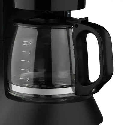 Coffee Maker - Space-Saving Design For Small Kitchens And Dorm Rooms + Reusable Filter And Hot Plate, compact glass carafe on hot plate