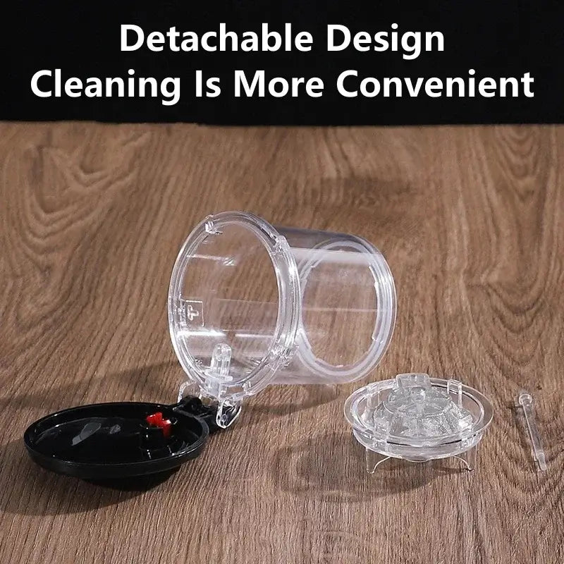 Glass Teapot 1L – Rich Aroma + One-Click Filter System, detachable one-click filter parts shown for easy cleaning