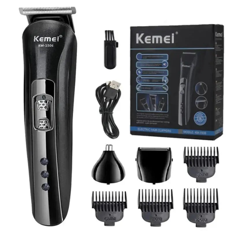 Kemei KM-1506 3 in 1 Electric Shaver USB Charging Hair trimmer Electric Rechargeable Nose Professional Shaving Machine by Inovia Store