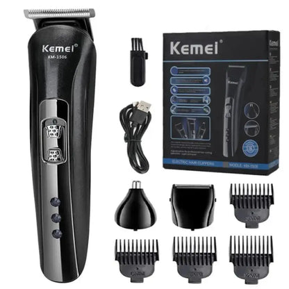Kemei KM-1506 3 in 1 Electric Shaver USB Charging Hair trimmer Electric Rechargeable Nose Professional Shaving Machine by Inovia Store