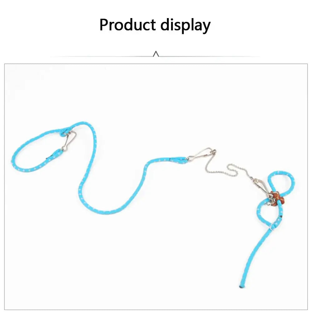 Small Animal Leash – Safe, Secure Walks + Pigskin Strap, adjustable blue pigskin strap leash with breakaway safety for hamsters and guinea pigs