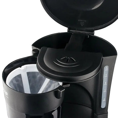 Coffee Maker - Space-Saving Design For Small Kitchens And Dorm Rooms + Reusable Filter And Hot Plate, compact drip brewer with reusable filter and hot plate