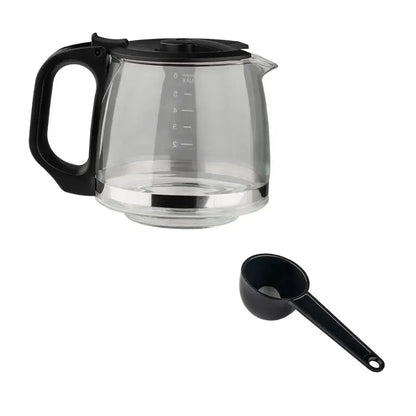 Coffee Maker - Space-Saving Design For Small Kitchens And Dorm Rooms + Reusable Filter And Hot Plate glass carafe and scoop