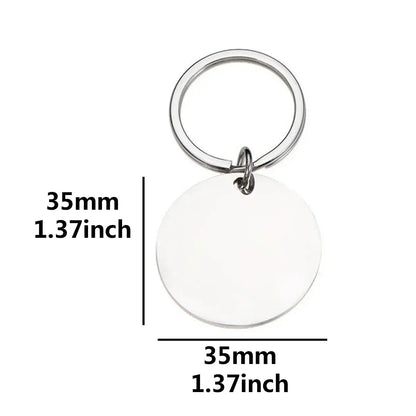 Dog Tag – Permanent Engraving For Legibility + Stainless Steel Quick Release Attachment round 35mm stainless steel engraved pet ID tag