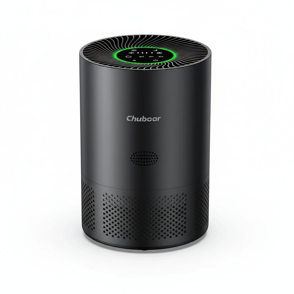 Chuboor PJ01 Compact HEPA Air Purifier for allergies, pet hair, and odor, best compact air purifier for 360 ft².