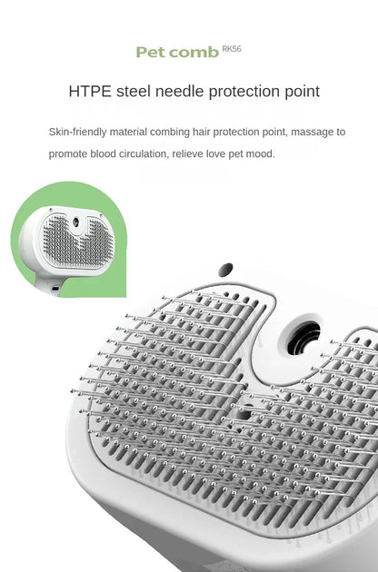 Multifunctional Pet Grooming Tool Combines Steam Spray Floating Hair Removal and Styling for Cats and Dogs All in One Device by Inovia Store