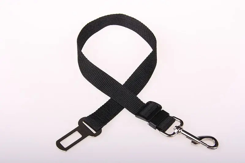 Dog Car Harness – Calm, Secure Rides On Every Trip For Safer, Stress-Free Travel + Quick-Release Clip black adjustable nylon tether with quick-release clip