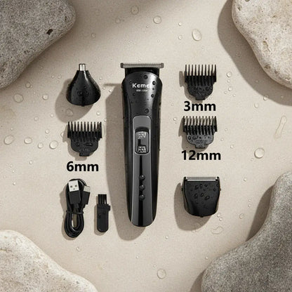 Kemei KM-1506 3 In 1 Electric Shaver – USB Rechargeable Nose and Hair Trimmer Pro by Inovia Store