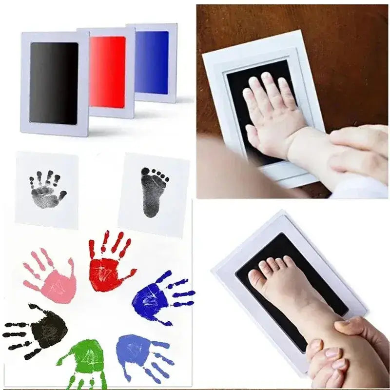 Baby Inkless Handprint Kit for Keepsakes – Mess-Free Prints + No-Touch Inkless Printing showing baby hand and foot prints, mess-free inkless keepsake kit