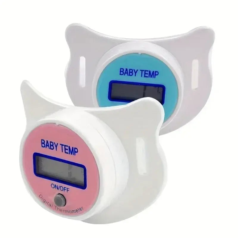 Pacifier Thermometer – Non-Invasive Fever Checks For Infants + BPA-Free Silicone Tip, Quick Readings digital baby pacifier thermometer with LCD display