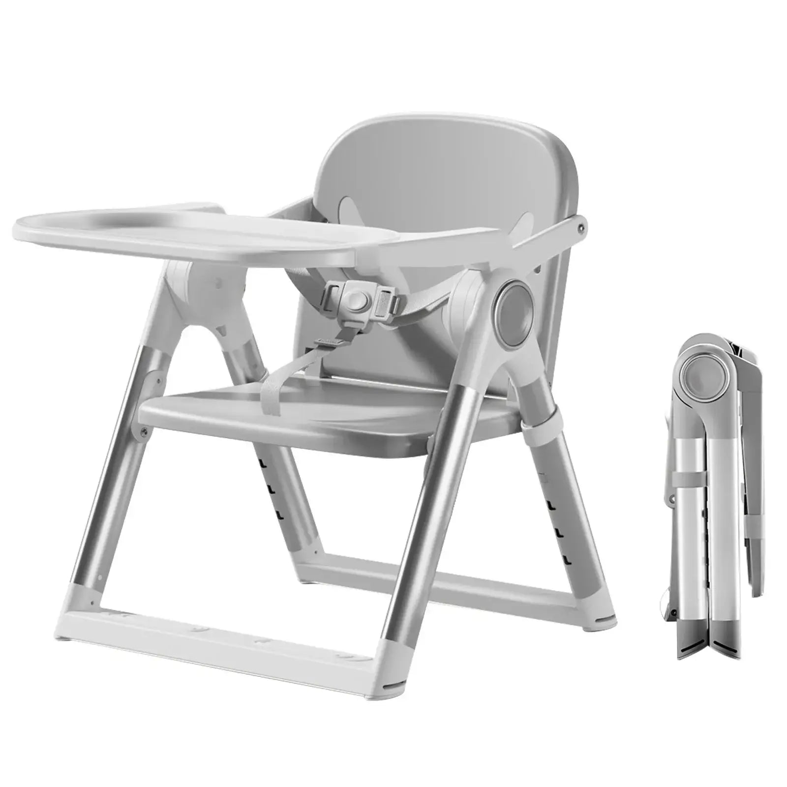 Baby Booster Seat – Mess-Free Dining + Foldable Portable High Chair For 6 Months To 3 Years, compact foldable easy-clean travel high chair