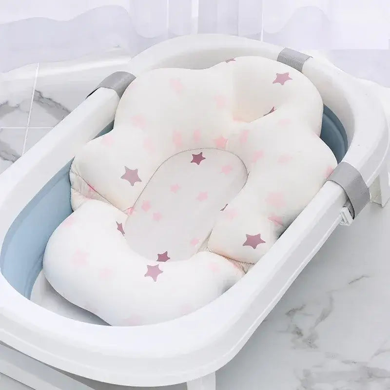 Baby Bath Mat - Secure Bath Time For Newborns + Non-Slip Pad plush star newborn non-slip cushion for 0-24 months