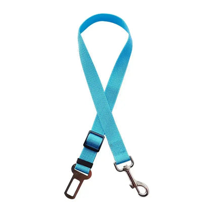 Dog Car Seat Belt Secure Travel Lever Clip Design For Universal Adjustable Fit Durable Polyester - turquoise adjustable seatbelt leash with metal lever clip