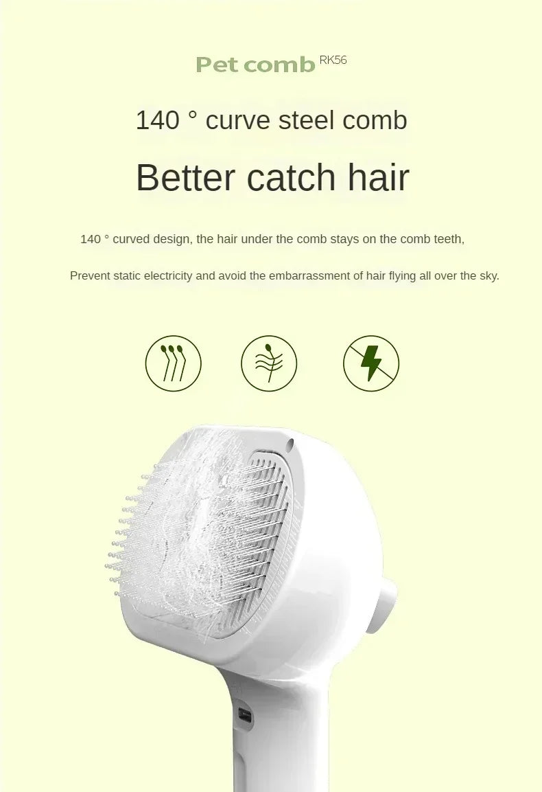 Multifunctional Pet Grooming Tool Combines Steam Spray Floating Hair Removal and Styling for Cats and Dogs All in One Device by Inovia Store