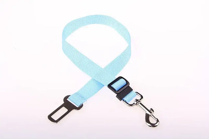 Dog Car Harness – Calm, Secure Rides On Every Trip For Safer, Stress-Free Travel + Quick-Release Clip light blue adjustable nylon car tether 70cm 2.5cm 40g