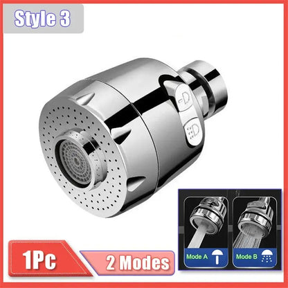 Universal Kitchen Faucet Adapter - Water-Saving Performance For Precise Cleaning + 360 Rotation chrome 2-mode faucet extender for sinks