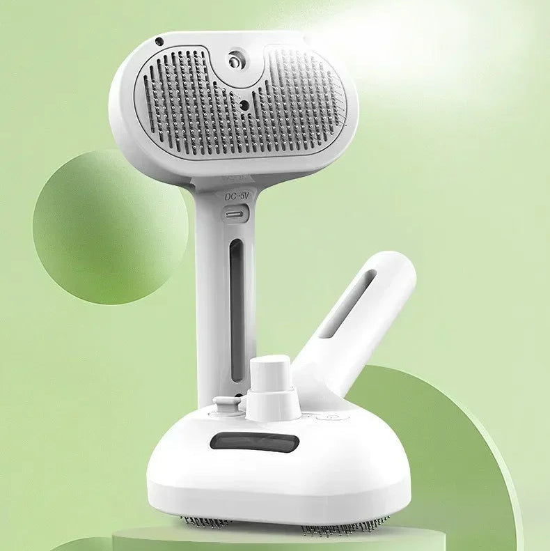 Multifunctional Pet Grooming Tool Combines Steam Spray Floating Hair Removal and Styling for Cats and Dogs All in One Device by Inovia Store