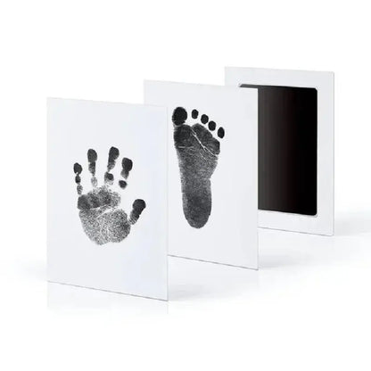Baby Inkless Handprint Kit for Keepsakes – Mess-Free Prints + No-Touch Inkless Printing showing baby handprint and footprint keepsakes