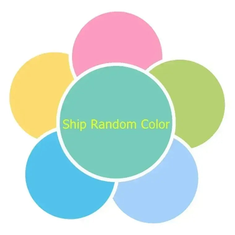 Ship Random Color graphic with colorful circular shapes in a flower arrangement.